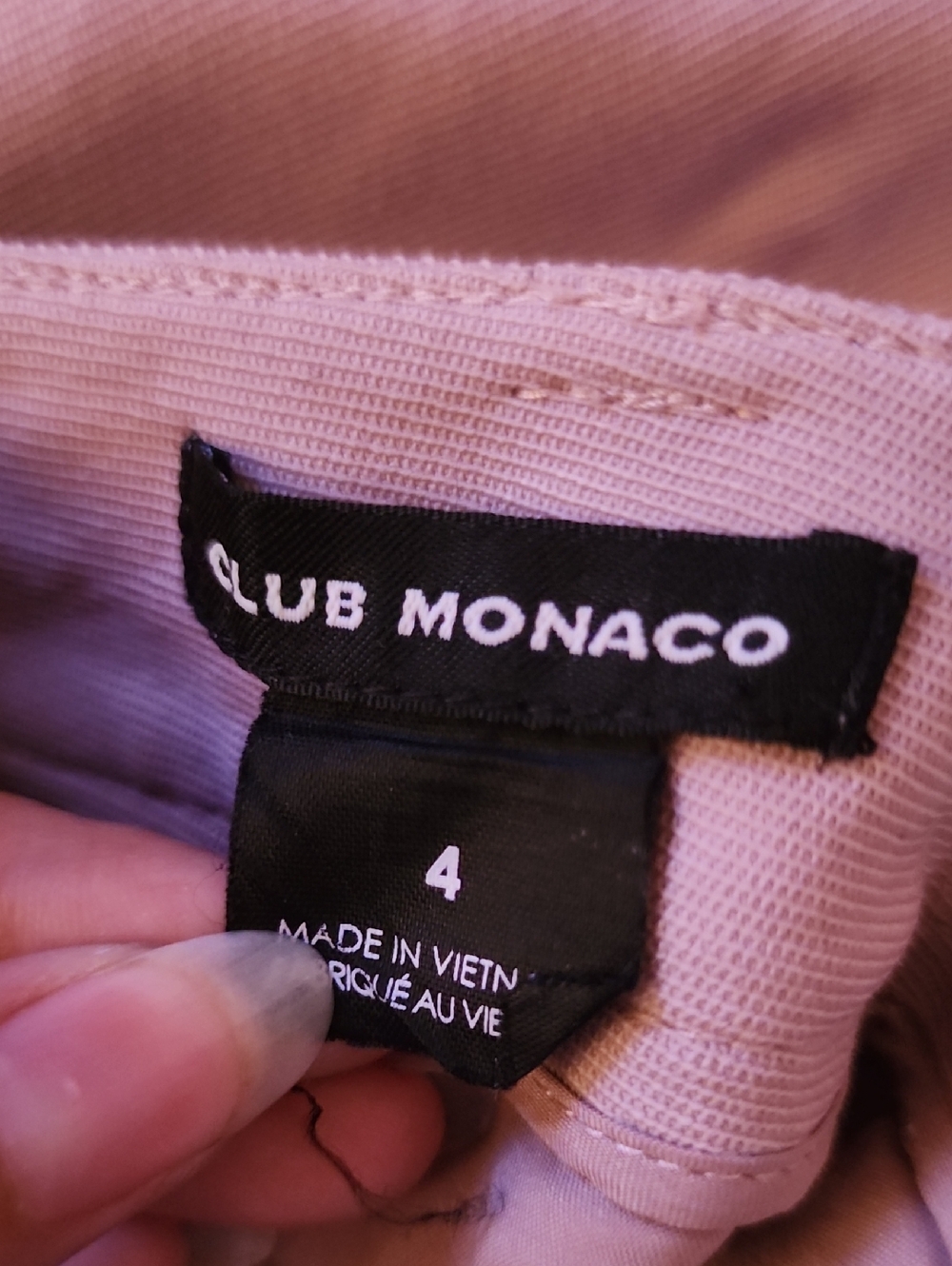 Club Monaco Mauve Pink Pleated Straight Leg High-waist Trousers, US 4 - Picture 4 of 6